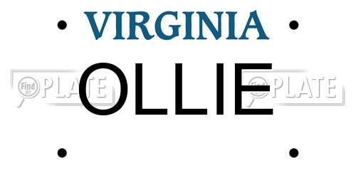 OLLIE Virginia License Plate