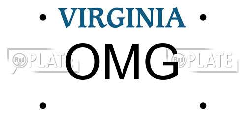 OMG Virginia License Plate