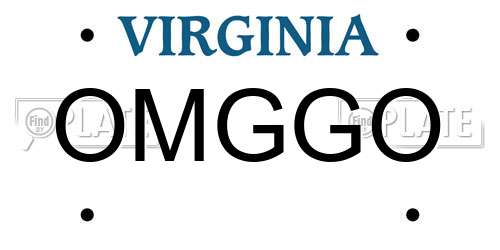 OMGGO Virginia License Plate