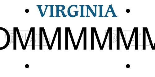 OMMMMMM Virginia License Plate