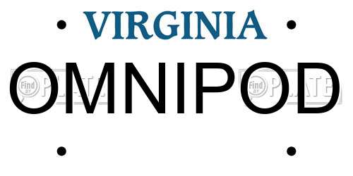 OMNIPOD Virginia License Plate