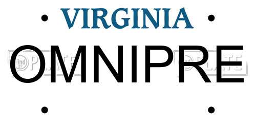 OMNIPRE Virginia License Plate