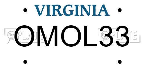 OMOL33 Virginia License Plate