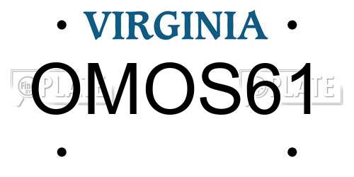 OMOS61 Virginia License Plate