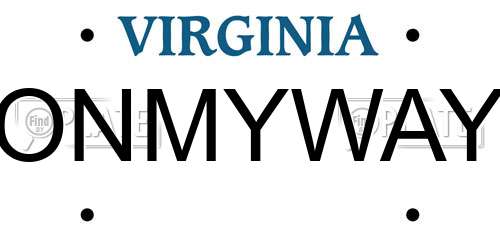 ONMYWAY Virginia License Plate