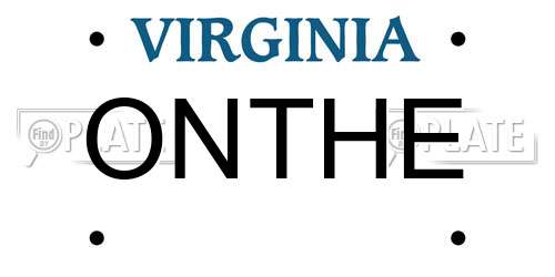 ONTHE Virginia License Plate