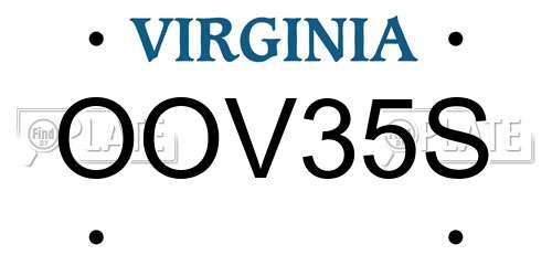 OOV35S Virginia License Plate