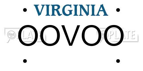OOVOO Virginia License Plate