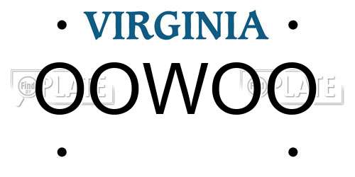OOWOO Virginia License Plate