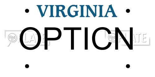 OPTICN Virginia License Plate
