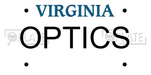 OPTICS Virginia License Plate