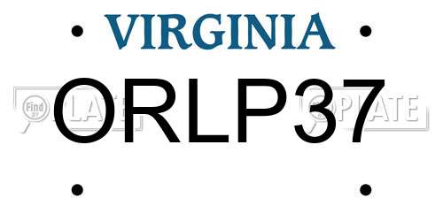 ORLP37 Virginia License Plate