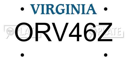 ORV46Z Virginia License Plate