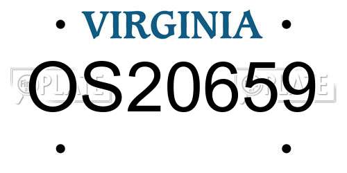 OS20659 Virginia License Plate