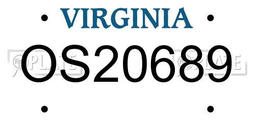 OS20689 Virginia License Plate