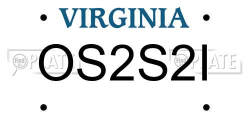 OS2S2I Virginia License Plate