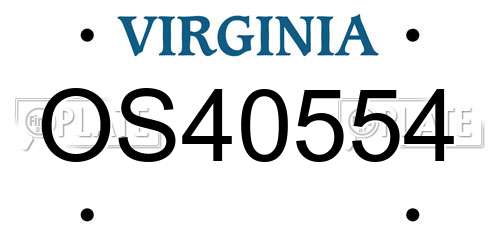 OS40554 Virginia License Plate