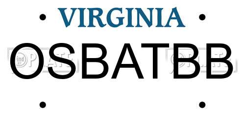 OSBATBB Virginia License Plate