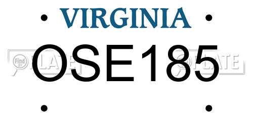 OSE185 Virginia License Plate
