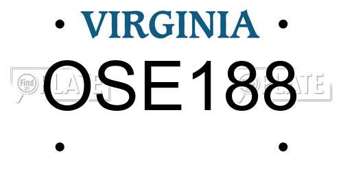 OSE188 Virginia License Plate