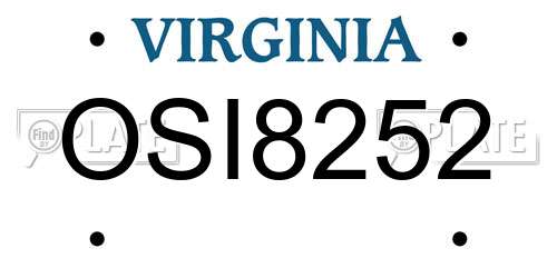 OSI8252 Virginia License Plate