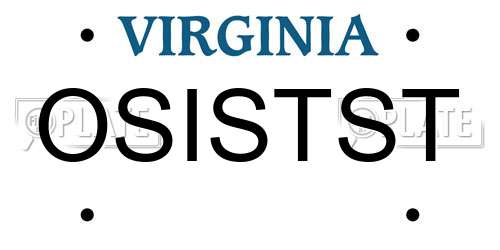 OSISTST Virginia License Plate