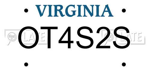 OT4S2S Virginia License Plate