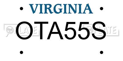 OTA55S Virginia License Plate