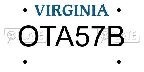 OTA57B Virginia License Plate