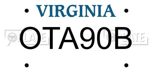 OTA90B Virginia License Plate