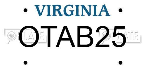 OTAB25 Virginia License Plate