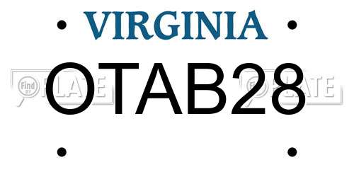 OTAB28 Virginia License Plate