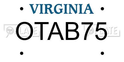 OTAB75 Virginia License Plate