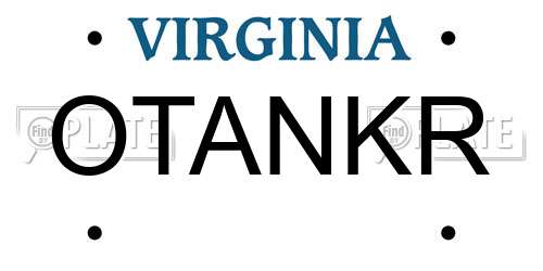 OTANKR Virginia License Plate