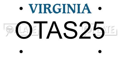 OTAS25 Virginia License Plate