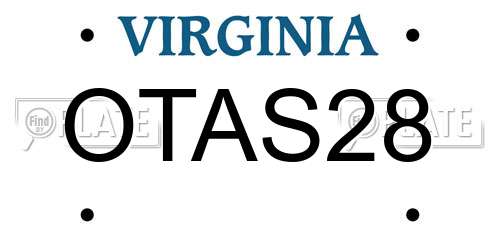 OTAS28 Virginia License Plate