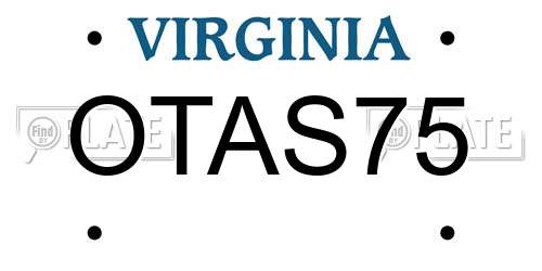 OTAS75 Virginia License Plate