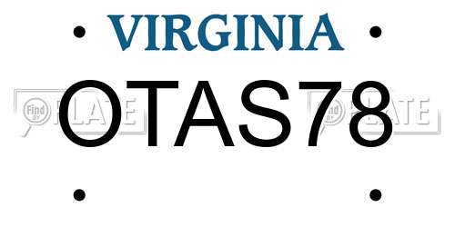 OTAS78 Virginia License Plate