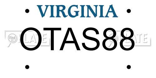 OTAS88 Virginia License Plate