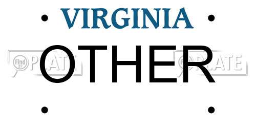 OTHER Virginia License Plate