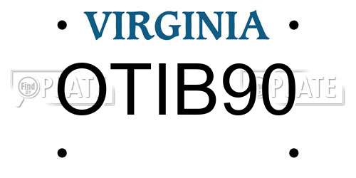 OTIB90 Virginia License Plate