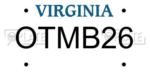 OTMB26 Virginia License Plate