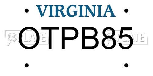 OTPB85 Virginia License Plate