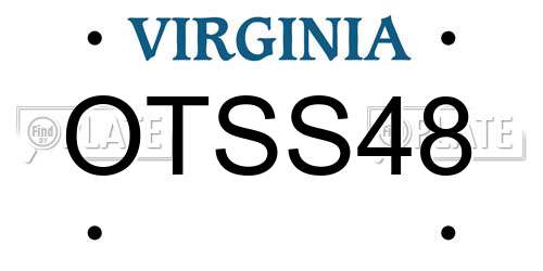 OTSS48 Virginia License Plate