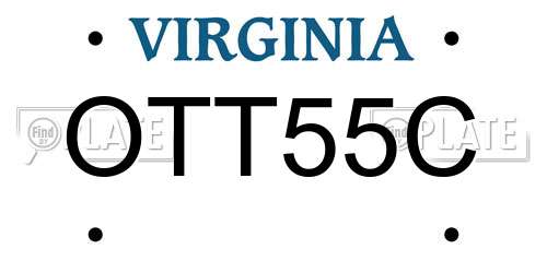 OTT55C Virginia License Plate
