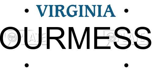 OURMESS Virginia License Plate