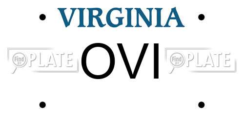 OVI Virginia License Plate