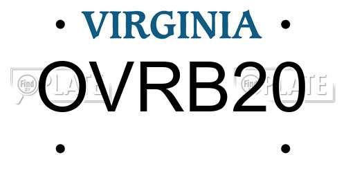 OVRB20 Virginia License Plate
