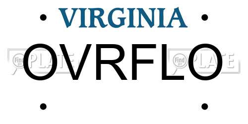 OVRFLO Virginia License Plate