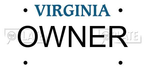 OWNER Virginia License Plate